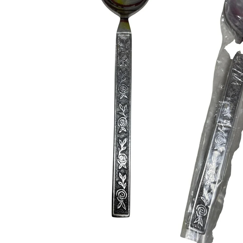 Interpur Stainless Steel Cutlery Spoon  (4) Vintage NEW Japan 1970's